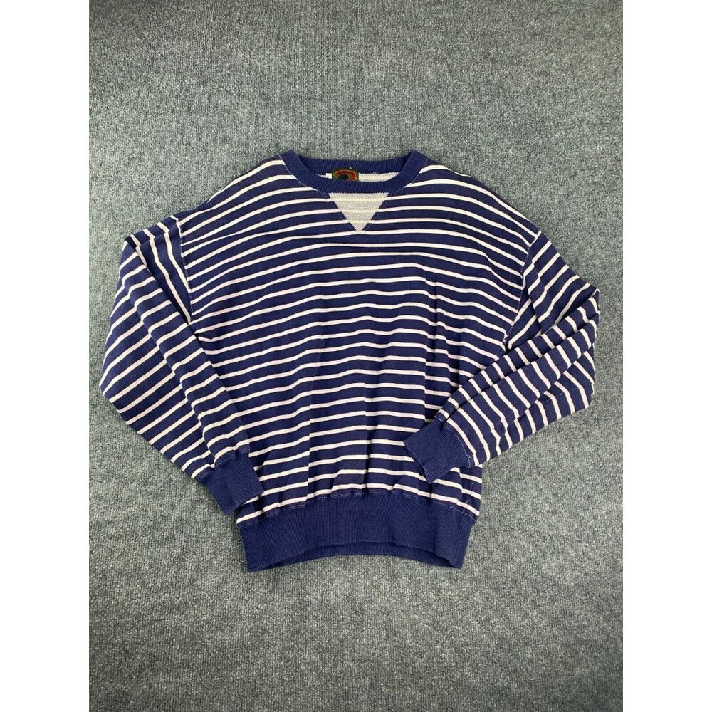 Boston Traders Blue and White Striped Crewneck Sweater